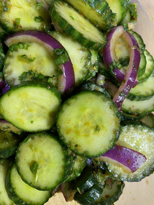 Asian-Inspired Cucumber Salad with Lot's Jaew Bong